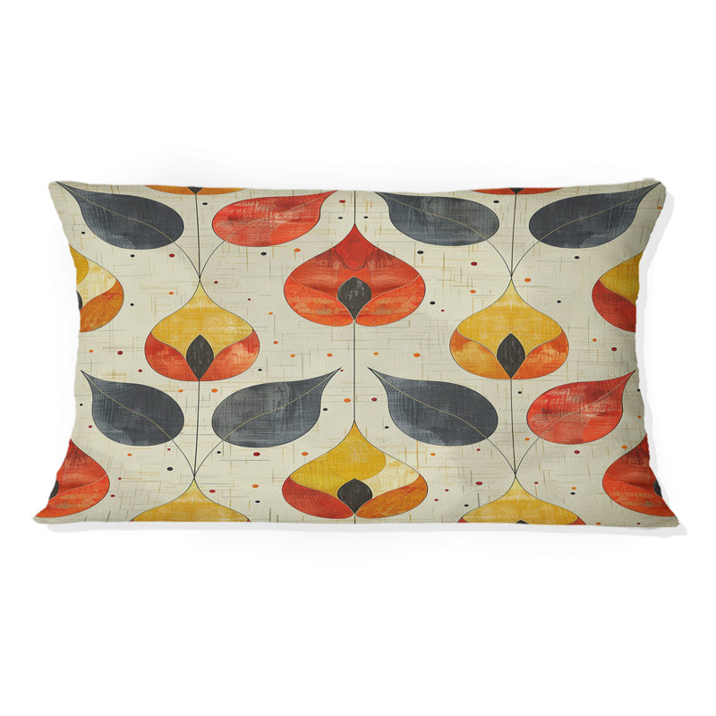 Coussin lombaire orange Midcentury Charm II - Midcentury