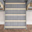 Grand lit escamotable mural gris avec placard-882407394