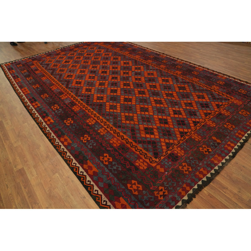 Tapis oriental kilim à teinture végétale 10 x 15