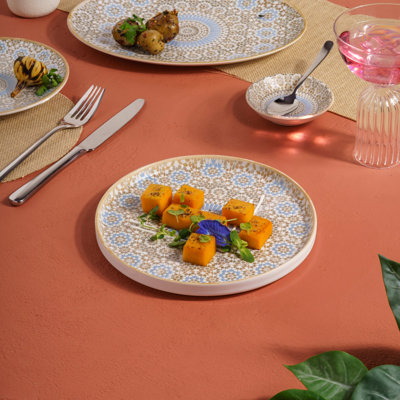 Assiettes empilables à bord court en porcelaine de qualité supérieure Cruise-Tangier Selas