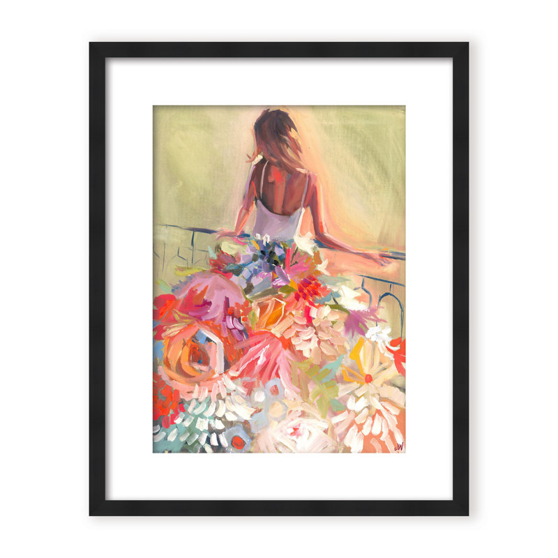 Nature Inspired Blossom Reverie: The Enigmatic Backdrop, 30" H x 24" W x 1.125" D, Framed Print, White