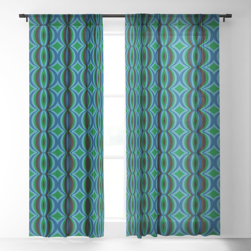 Bryniah Sheer Curtain Pair, 50" W x 96" L