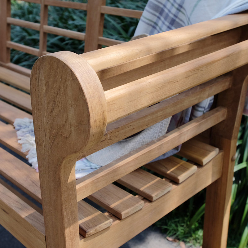 Banc de jardin pour l'extérieur Bea Teak, H 41 po x l 65,75 po x P 23,5 po