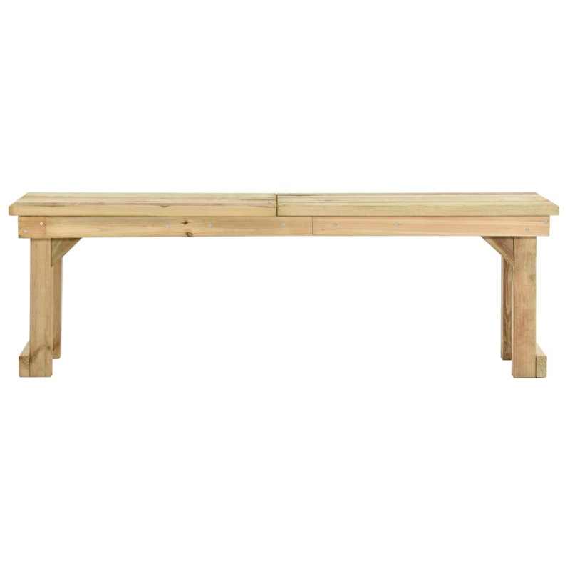 Sunnyslope Solid Wood Pine Outdoor Bench