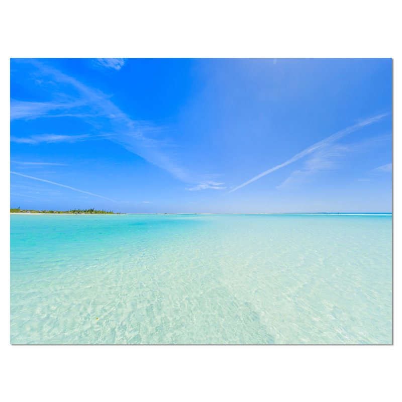 «Tropical Beach in Cayo Largo Island», reproduction de photo sur toile tendue, H 28 x l 60 po x P 1 po
