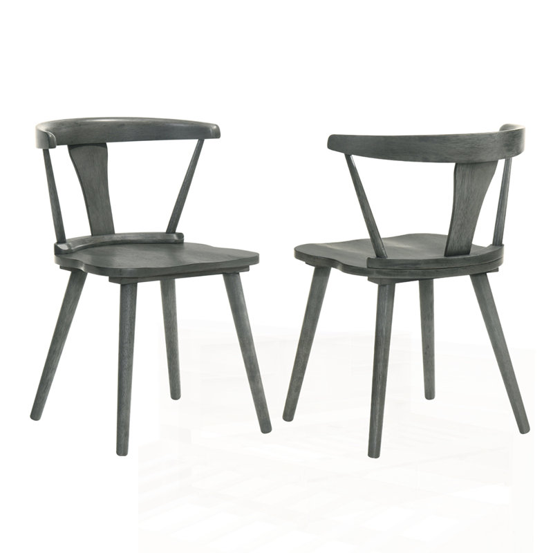 Chaise de salle à manger de style rustique moderne, facile à assembler et durable pour une utilisation durable, Gris