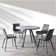 35.4'' Round Dining Table Set, Modern Kitchen Table with 4 Dining Chairs(1 Table 4 Chairs)
