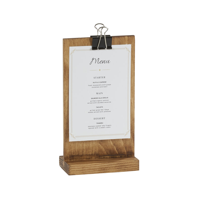 Porte-presse-papiers Madera, H 8,5 po x l 4,5 po x P 2,5 po