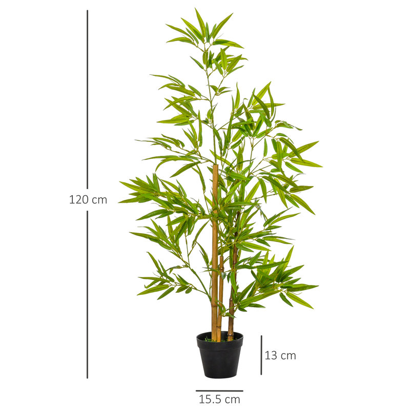 120cm Faux Bamboo Plant in Cement Pot
