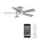 Odyssey 5- Blade Smart Flush Mount Ceiling Fan with Remote Control and LED Light Kit Included