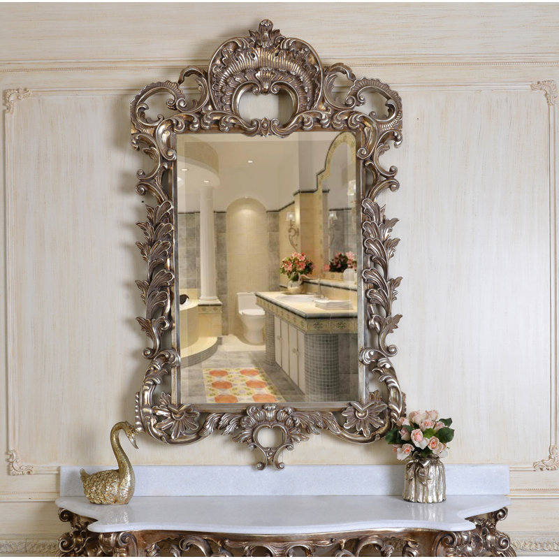 Rococo Flat Solid Wood Mirror