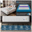 Grand matelas hybride de 14 pouces avec mousse à mémoire de forme et ressorts ensachés - Support mi-ferme pour la santé de la colonne vertébrale, un sommeil paisible et un confort respirant