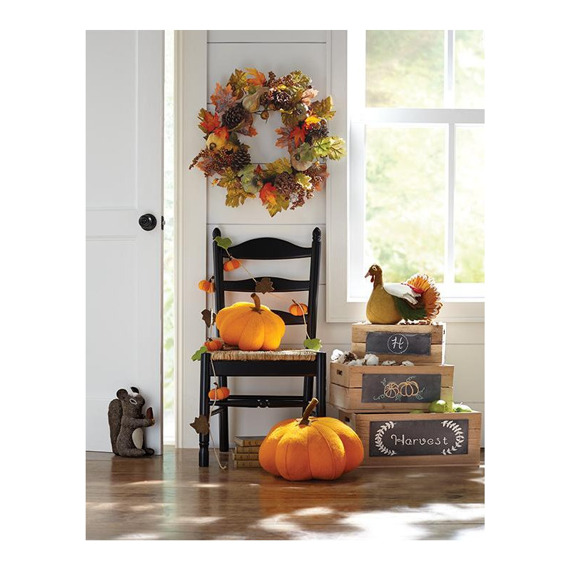 Pumpkin Patch Garland in Hand-Felted Wool