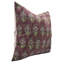 Coussin en lin fait à la main à motif artisanal Fab Divine Mormukut - 14 x 14 po-1674787636