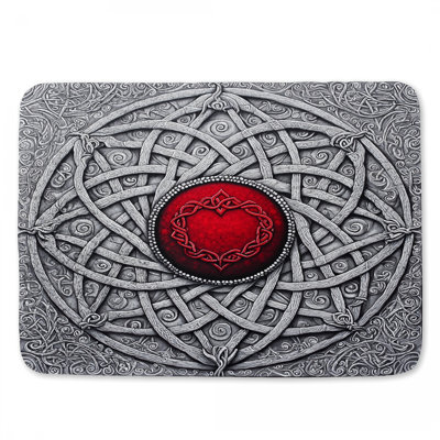 Knot Design Bath Mat Geometric Bathroom Decor Celtic