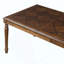 Table de salle à manger rectangulaire traditionnelle avec plateau en bois et pieds tournés pour la salle à manger et la cuisine