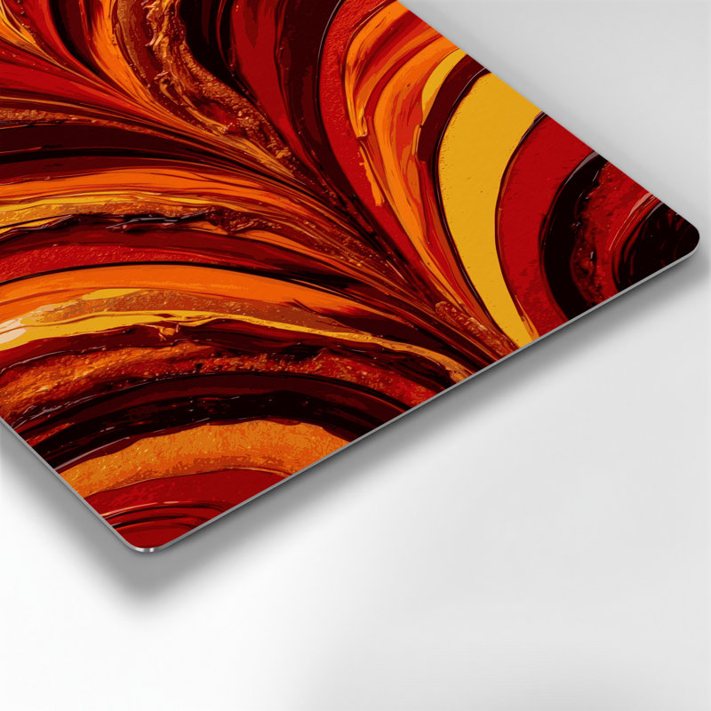 Abstract Landscape 1 Red Metal Wall Art, 16" H x 20" W