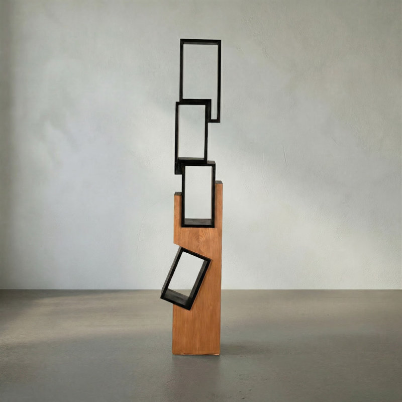 Jackson Solid Wood Geometric Bookcase