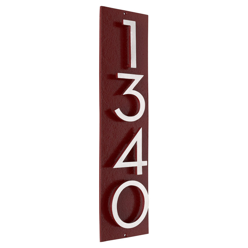 Plaque murale rectangulaire verticale flottante 6 po, Rouge brique / deux tons, Oui