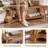 2-tier Solid Wood Entryway Bench, 63'' Real Wood Hallway Storage Bench