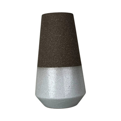 Textured Mocha Ceramic Vase