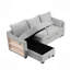 Canapé modulaire, canapé-lit escamotable en L de 90 po avec méridienne, rangement et supports USB-1545126275