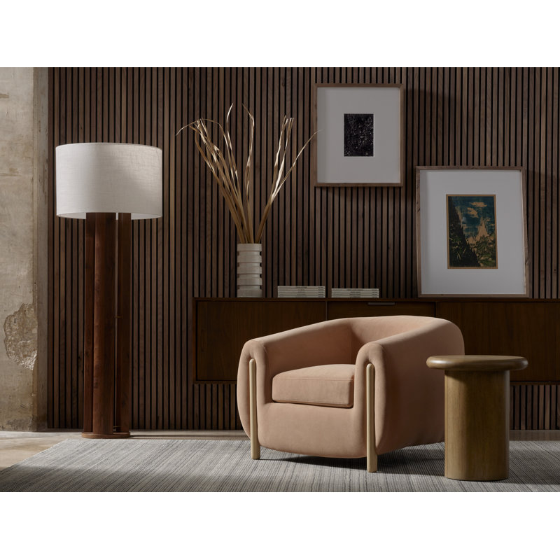 Zach Solid Wood End Table, Burnished Parawood