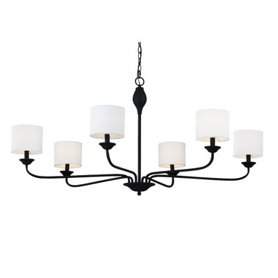 Monica 6-Light Chandelier, Black