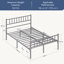 Minimalist Metal Bed Frame with Slatted Headboard-1892607269-1976563632