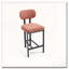 Tabouret de bar rembourré en tissu avec pieds en métal noir pour salle à manger / îlot de cuisine / bar-972728771