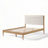 Bed Frame With Chenille Upholstered Headboard Bed