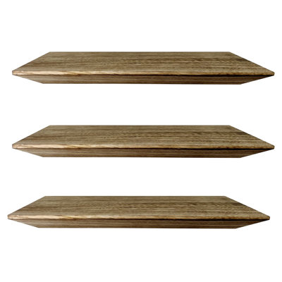 3 Piece Solid Wood Floating Shelf