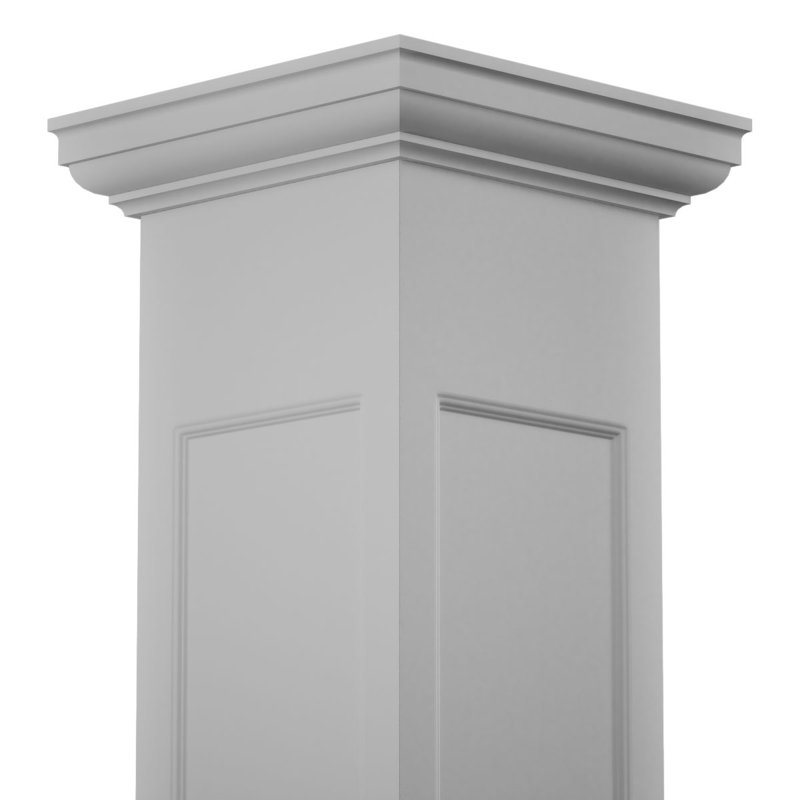Ensemble de colonnes encastrées carrées classiques en PVC Craftsman Classic, H 96 po x l 9,63 po