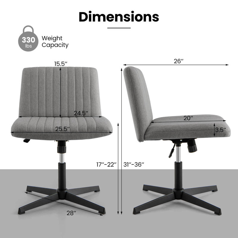 Chaise de bureau ergonomique Criss, Gris