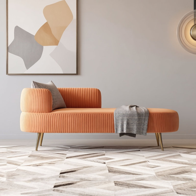 Chaise longue d'intérieur simple et luxueuse