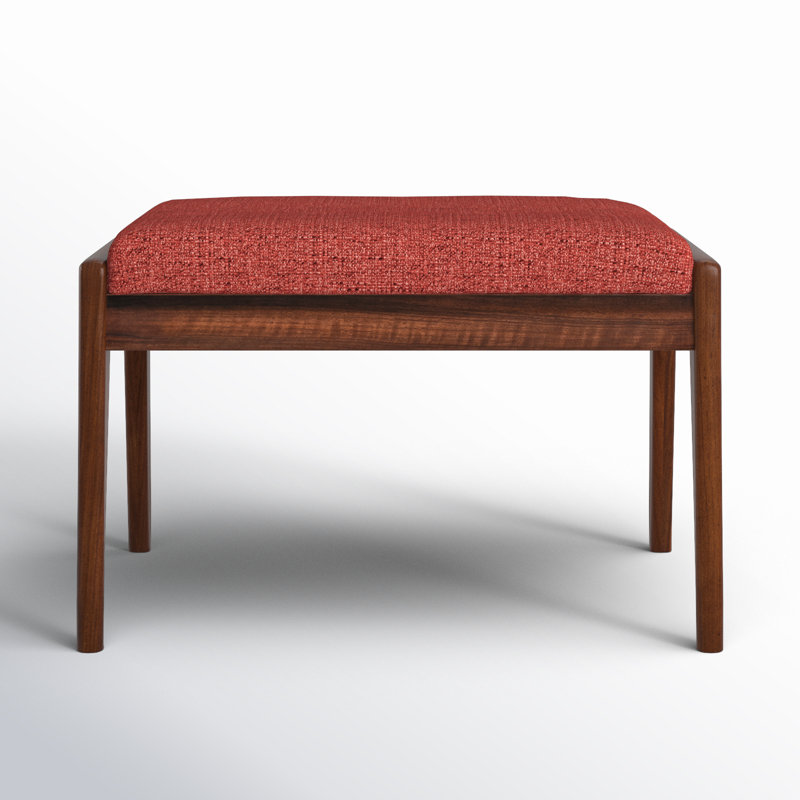 Upholstered Ottoman, Picante Orange
