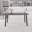55,25 à 70,87 po, table de salle à manger moderne extensible en bois aggloméré pour 4 à 6 personnes, style industriel médiéval