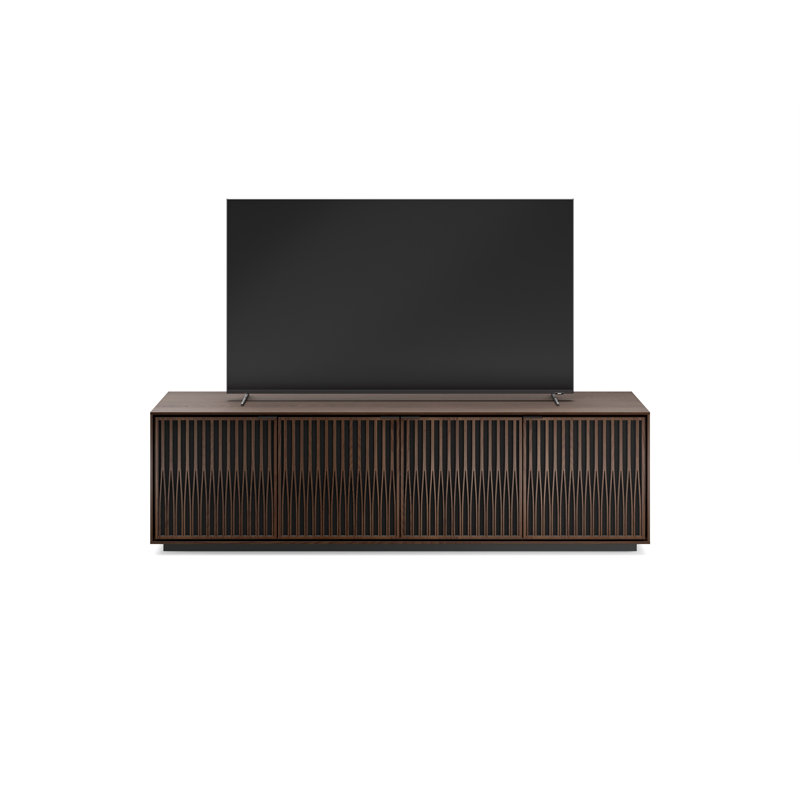 Elements - Cabinet with Rolling Plinth Base - Tune Door, Toasted Oak