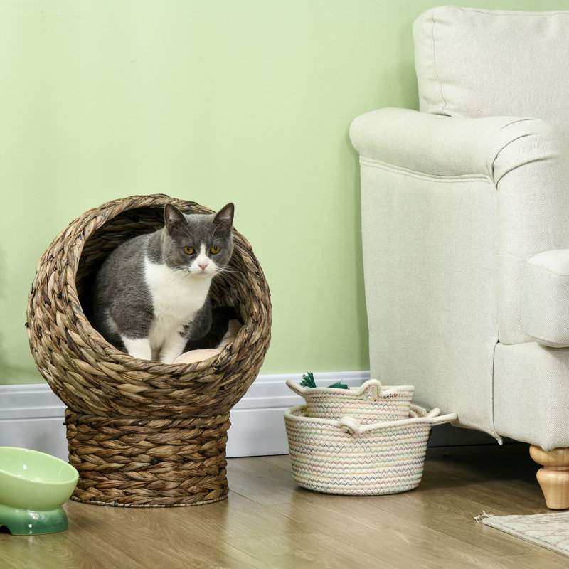 Lit rond pour chat Esperanza, Brun, H 24 po x l 16,5 po x P 17 po