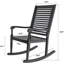Chaise berçante en bois massif Alekper