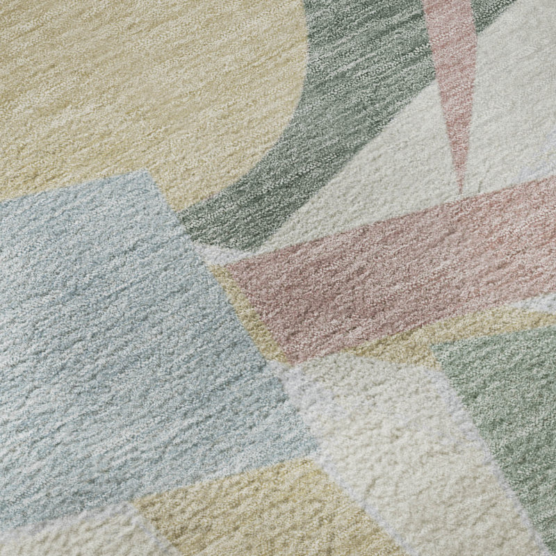 Premium Machine Washable Mehara AMF1693 Geometric Rug, Runner 2'3" x 7'6"