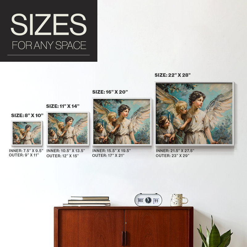 Angels From Above-CVI - Reproduction encadrée - Restickable, H 22 po x l 28 po, Blanc