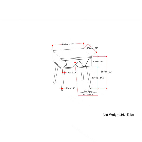 Dimensions du produit