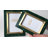 Set Of 2 Aventurine Green And Gold Photo Frame