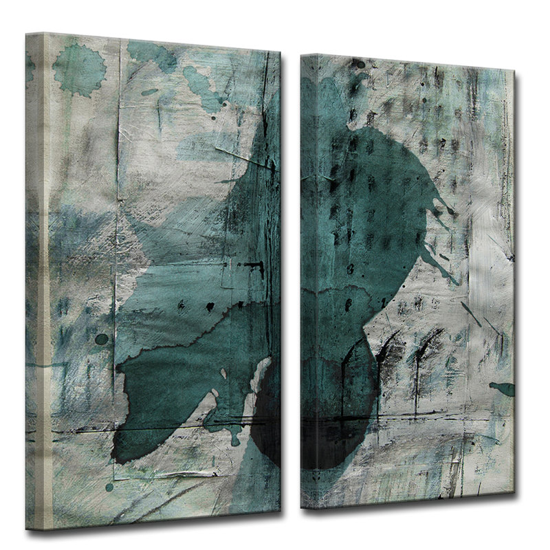 « inkd xxviii », ensemble de 2 reproductions d’art sur toiles, H 24 po x l 24 po x P 1,5 po