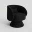 Fauteuil demi-tonneau pivotant rembourré (ensemble de 2)-144206017