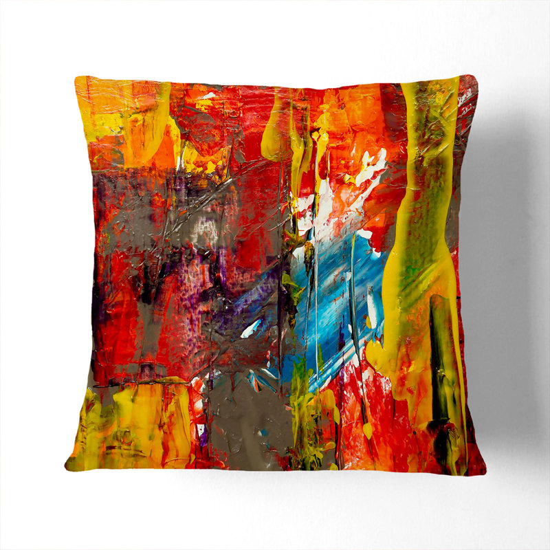 Abstract Square Throw Cushion, 55 x 55 cm, White