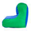 Chaise longue à dossier scolaire - bleu / vert