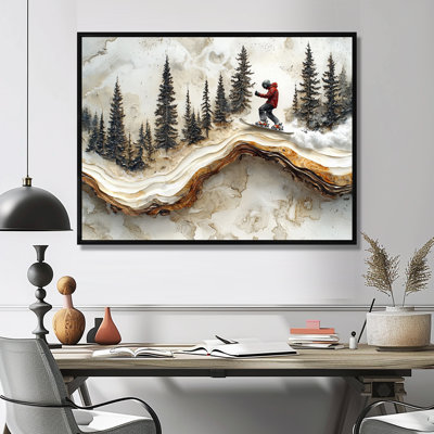 Cyrstal Snowboard Carve The Slopes I - Skiing Wall Art