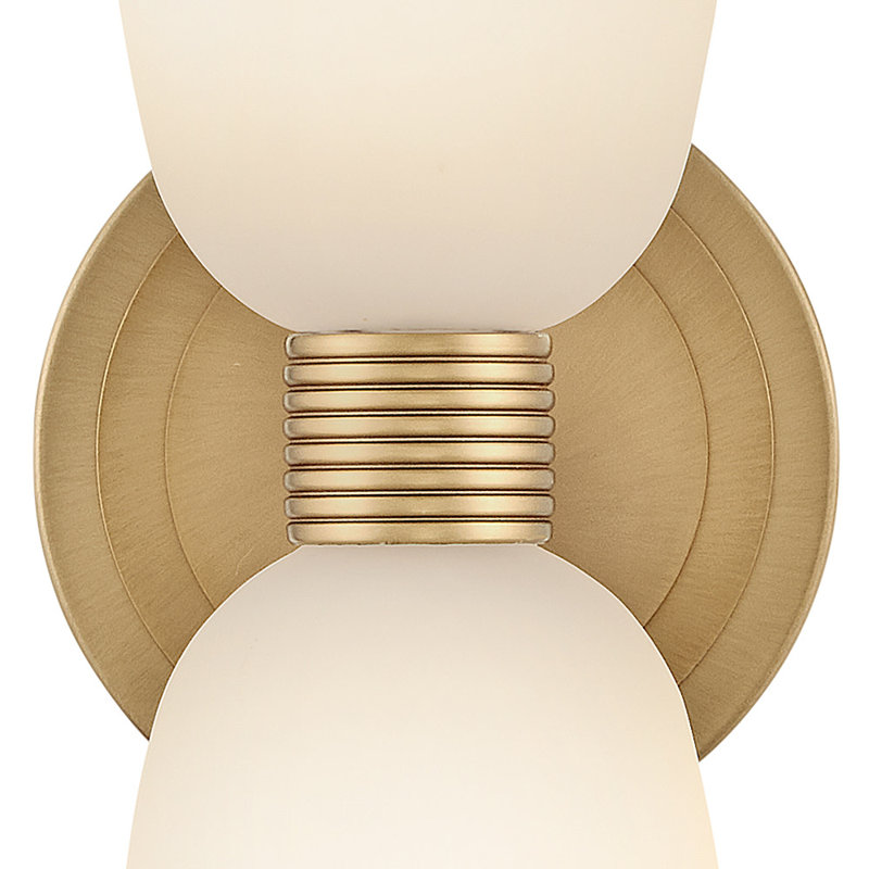 Tallulah Lacquered Brass and Etched Opal Glass Wall Sconce